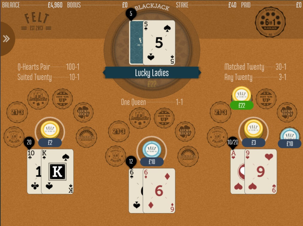 6 I 1 Blackjack Förklarade, 6-i-1 casino spel.